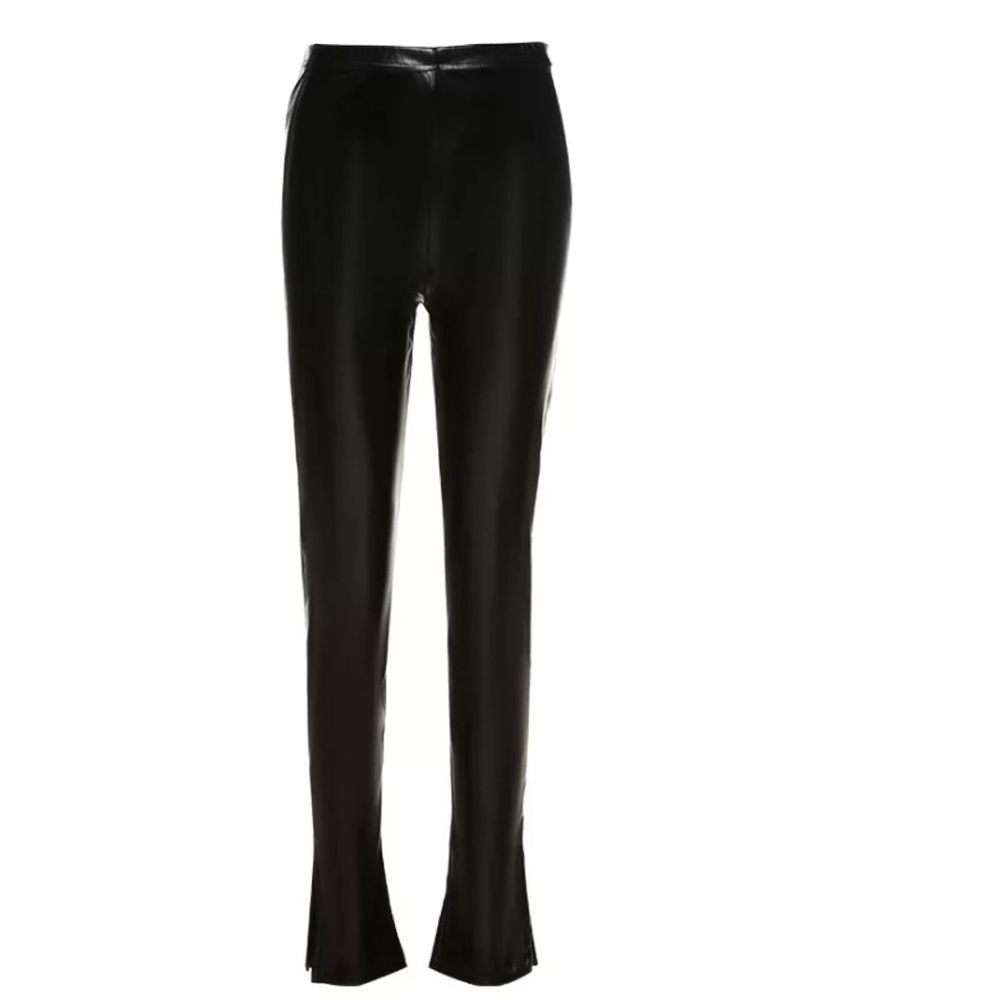 ⚡️BRAND NEW/ High Waist Vegan Leather Leggings - Picture 2 of 9